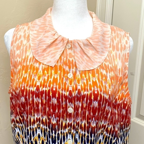 Cabi Love Sleeveless Blouse Tunic Top Women’s M Ombre Peter Pan Collar office - Picture 6 of 9